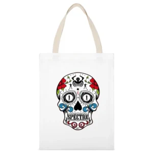 007 Spectre White Canvas Tote Shopping Bag