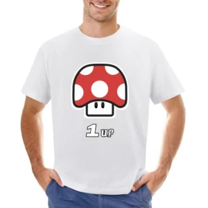 1 up Super Mario Retro Asian Size Men T-Shirt