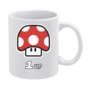 1 up Super Mario Retro White Mug