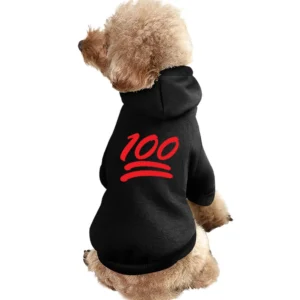 100 Emoji Perfect Score Fun Popular One Hundred Percent Graphic T Shir Pet Apparel Clothes