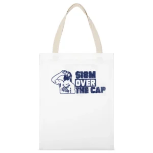 18 Million Over The Cap Nikita Kucherov 2021 Tampa Bay Hockey Graphic White Canvas Tote Shopping Bag