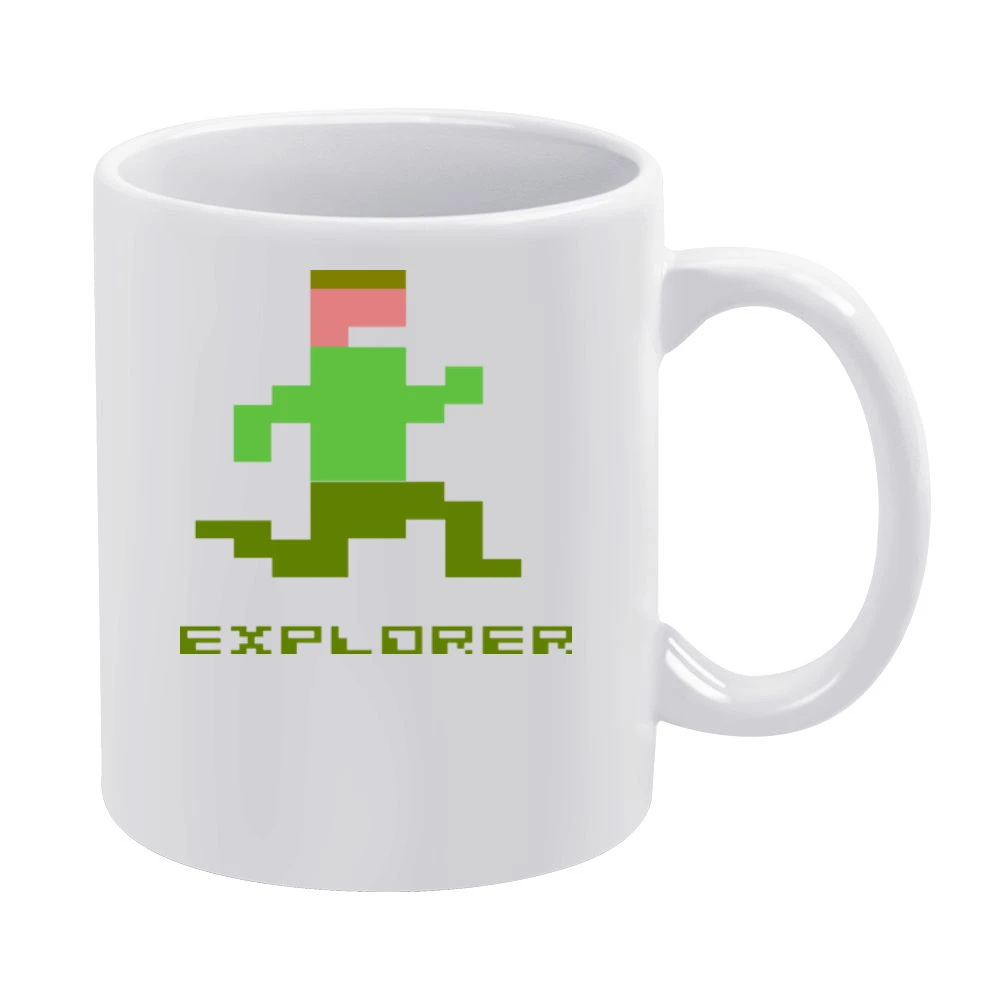 8 Bit Bombs Video Game Retro 80s White Mug