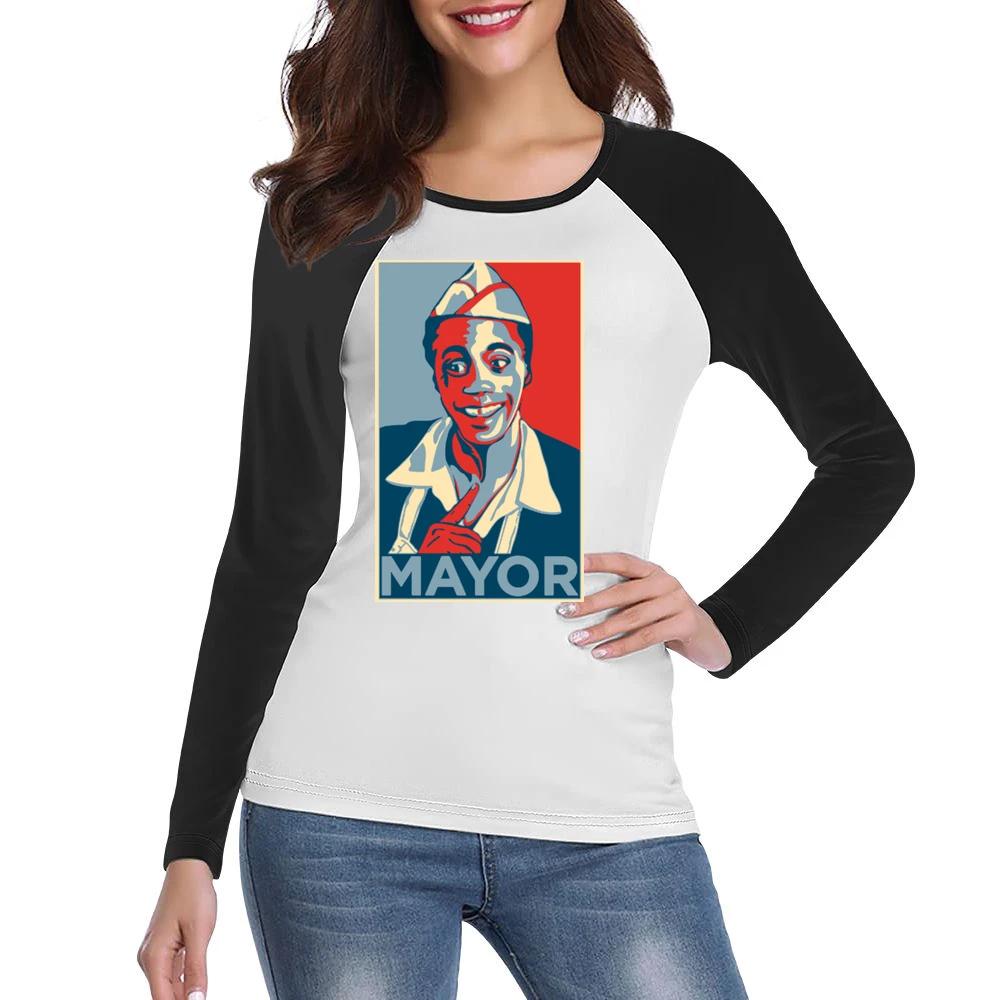 80's Classic -Back to the Future - Mayor Goldie Wilson Hope Women Ladies Long Sleeve T-Shirt
