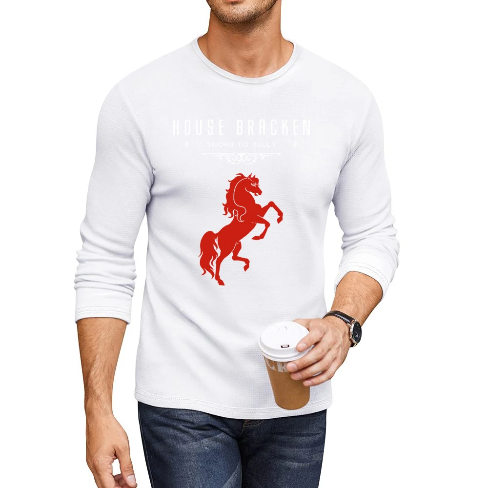 A Game Of Thrones House Bracken Men CrewNeck Long Sleeve T-Shirt