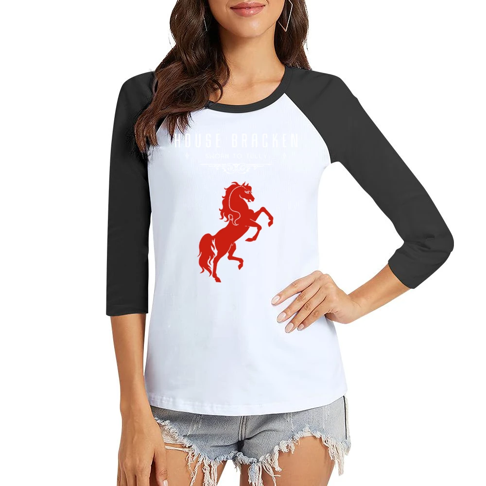 A Game Of Thrones House Bracken Women Ladies 3-4 Sleeve T-Shirt