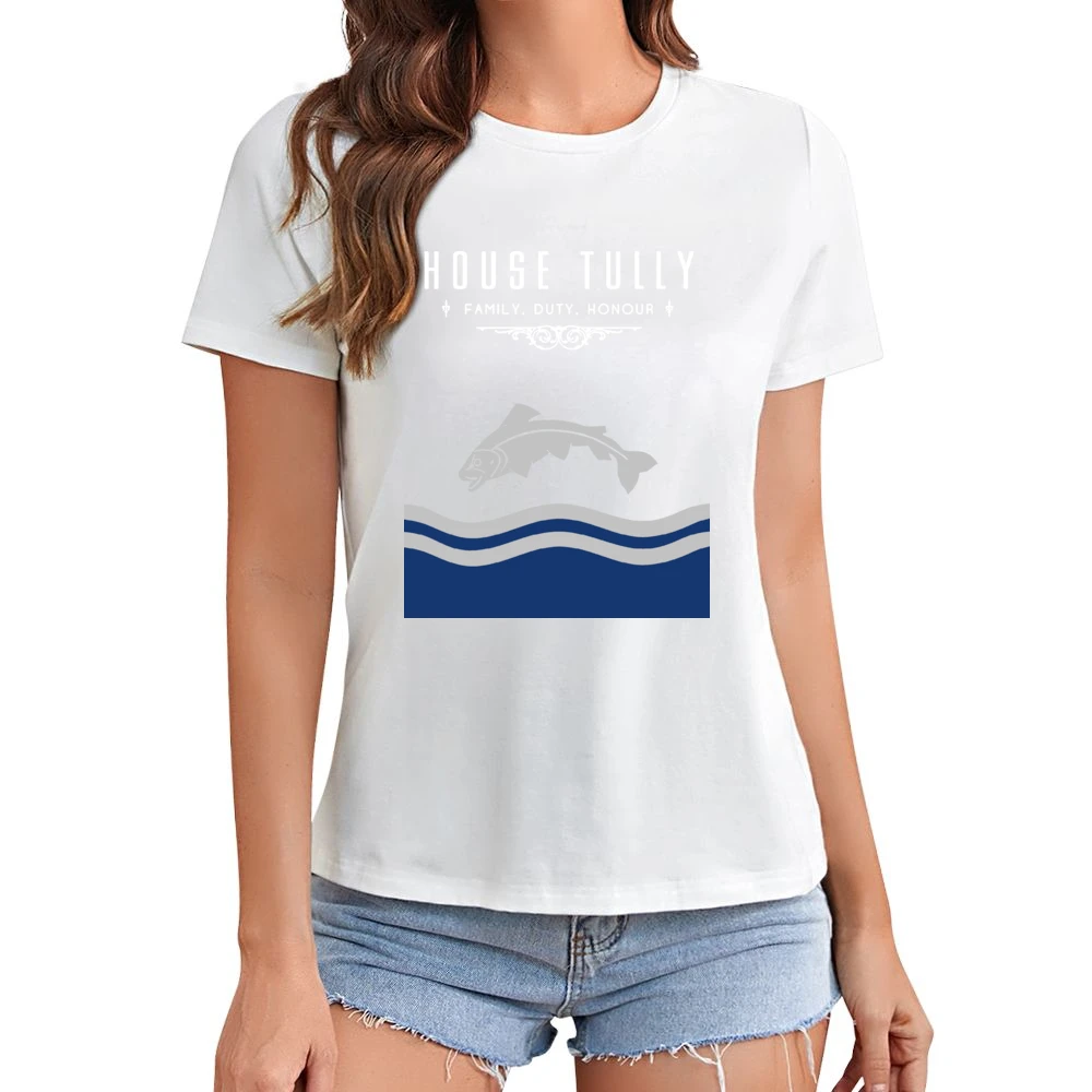 A Game Of Thrones House Tully Asian Size Women Ladies T-shirt