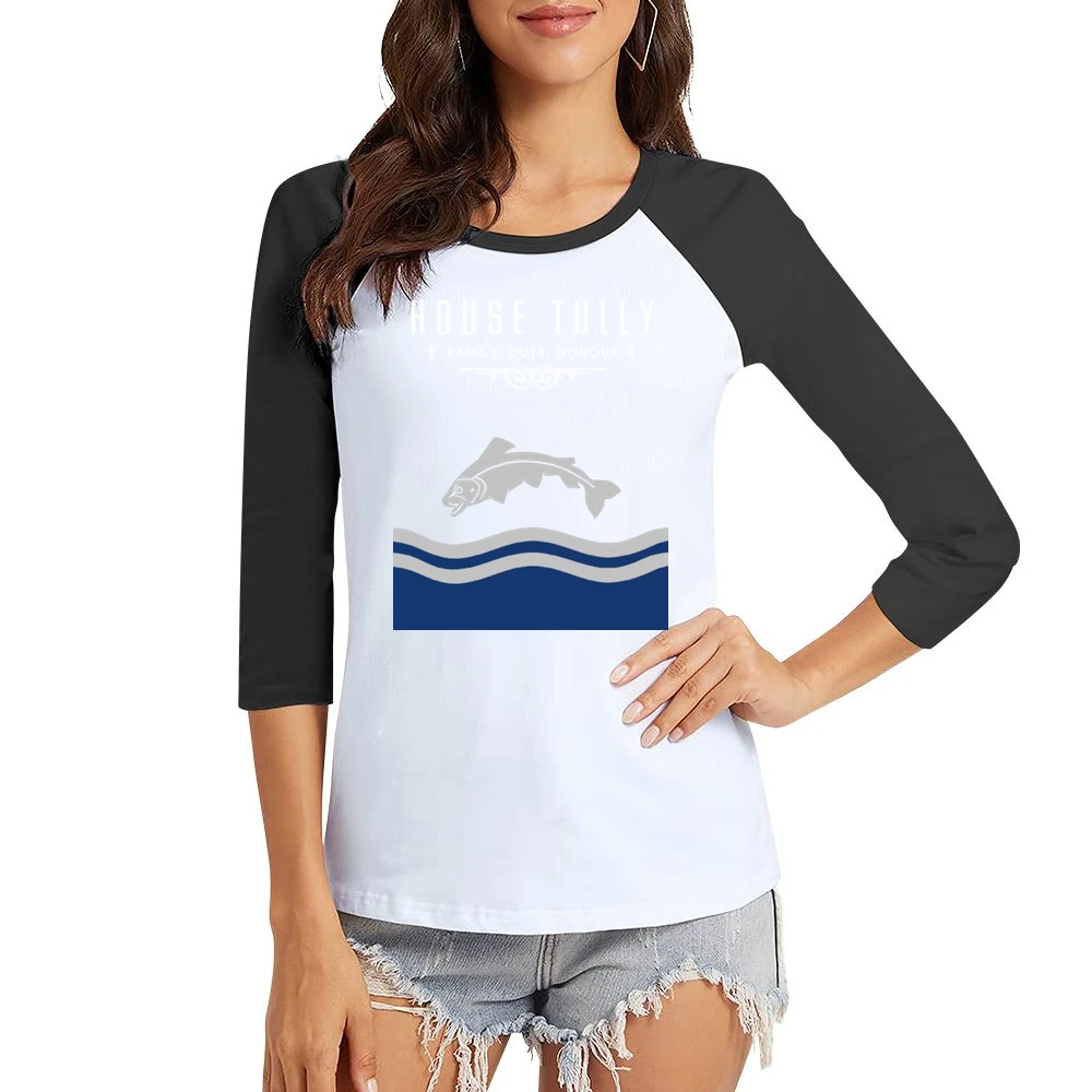 A Game Of Thrones House Tully Women Ladies 3-4 Sleeve T-Shirt