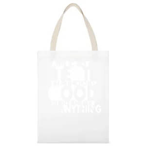 A Piece Of Text That Looks Good but Does not say anything Funny Humor White Canvas Tote Shopping Bag