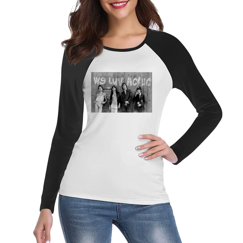 AC DC Group Tshirt (All Colors Available) Women Ladies Long Sleeve T-Shirt