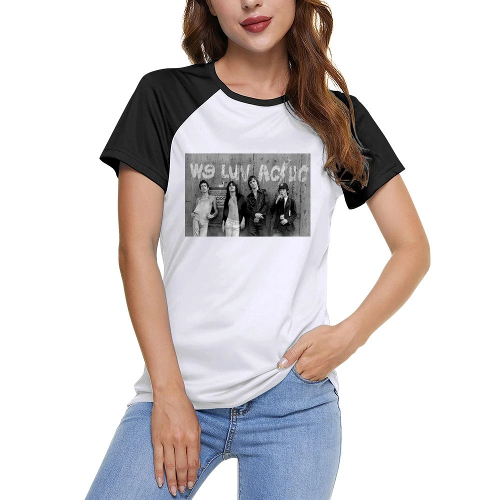 AC DC Group Tshirt (All Colors Available) Women Ladies Short Sleeve T-Shirt
