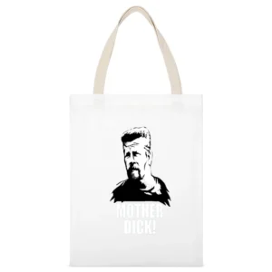 Abraham Mother Dick Tshirt White Canvas Tote Shopping Bag