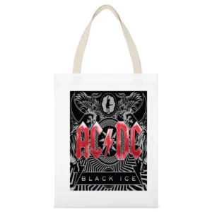 Ac Dc Black Ice Tshirt (all Styles And Colors Available) White Canvas Tote Shopping Bag