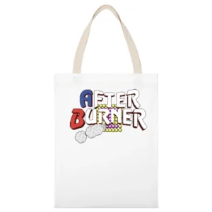 Afterburner Video Game Retro 80s White Canvas Tote Shopping Bag