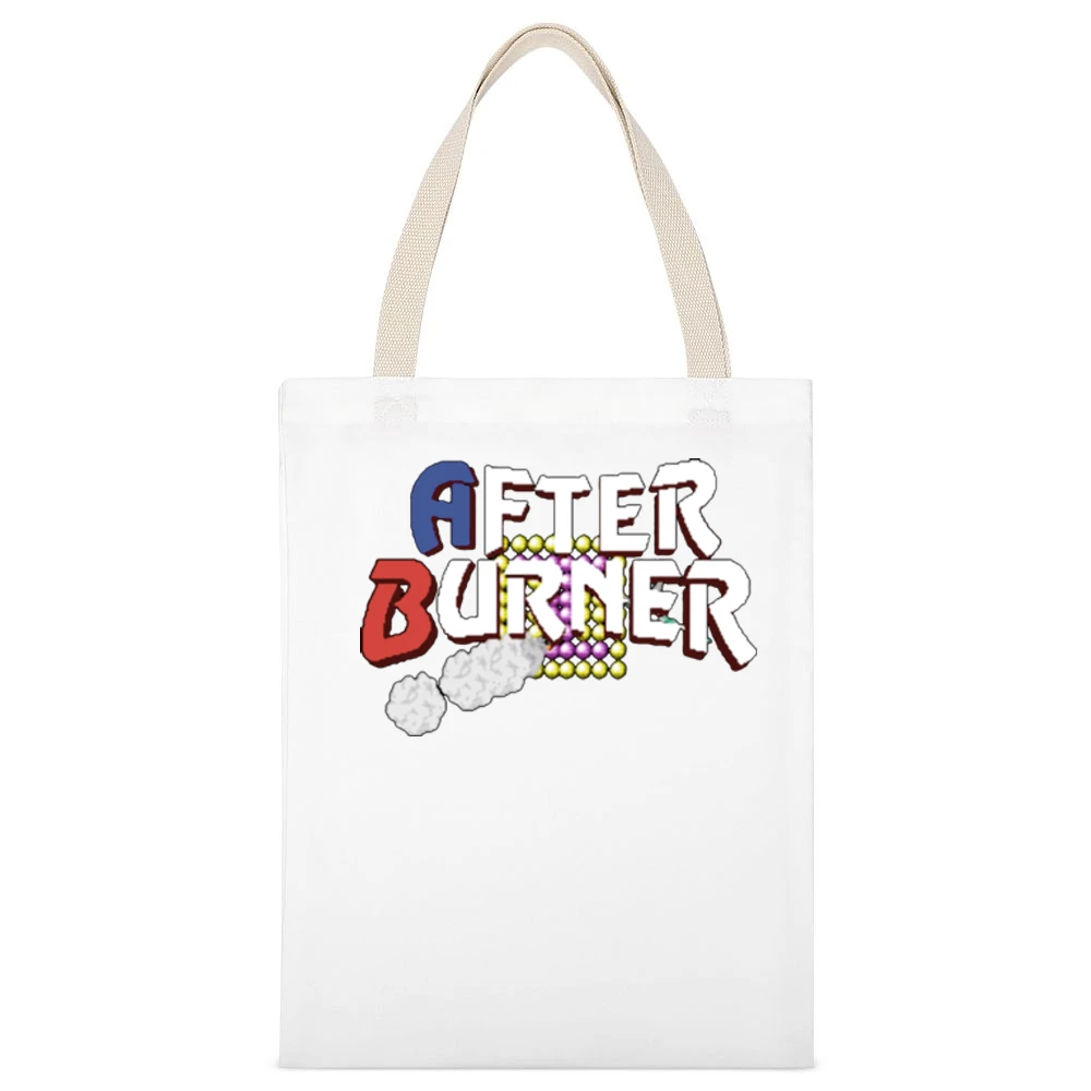 Afterburner Video Game Retro 80s White Canvas Tote Shopping Bag