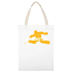 Air Binnington Jordan St Louis Hockey Goalie Champions White Canvas Tote Shopping Bag
