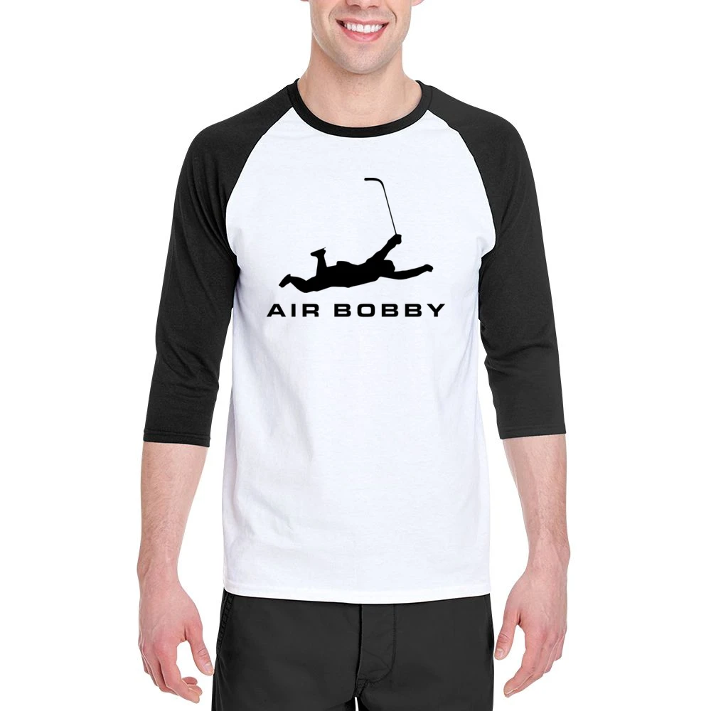 Air Bobby Orr Funny Boston Bruins Hockey Legend Sports Men 3/4 Sleeve T-Shirt