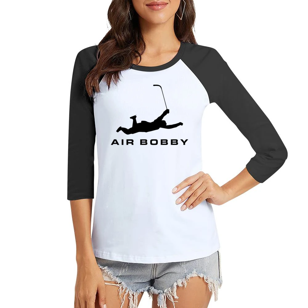 Air Bobby Orr Funny Boston Bruins Hockey Legend Sports Women Ladies 3-4 Sleeve T-Shirt