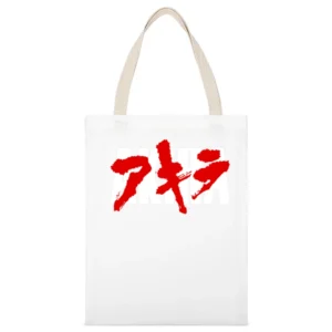Akira Katsuhiro Otomo cyberpunk manga post-apocalyptic Neo-Tokyo Dark White Canvas Tote Shopping Bag