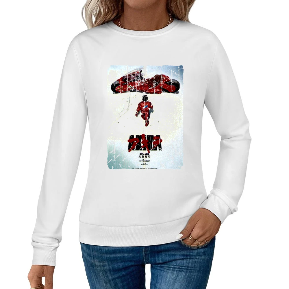 Akira Movie Poster Retro Aged Look Women Pullover Sweatshirt