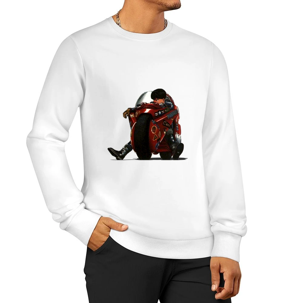 Akira manga anime kaneda riding bike Men Pullover Sweatshirt