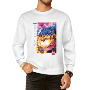 Aladdin Sega Genesis Old School Retro Video Game Fan Distressed T Shir European Size Pullover Sweater