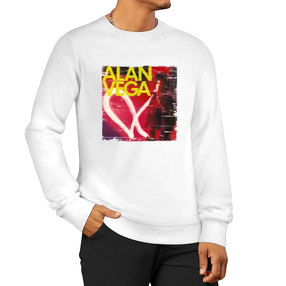 Alan Vega Alan Vega Album Cover Distressed Image Men Pullover Sweatshirt