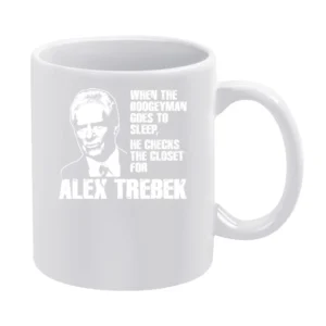 Alex Trebek Boogeyman White Mug