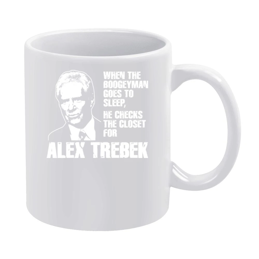 Alex Trebek Boogeyman White Mug