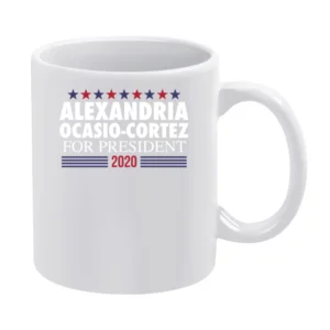 Alexandria Ocasio Cortez For President 2020 Female Democrat American P White Mug