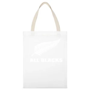 All Blacks Rugby White Canvas Tote Shopping Bag
