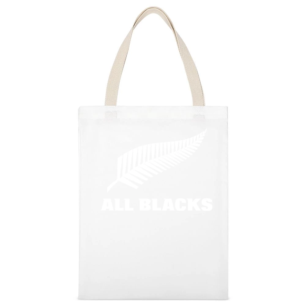 All Blacks Rugby White Canvas Tote Shopping Bag