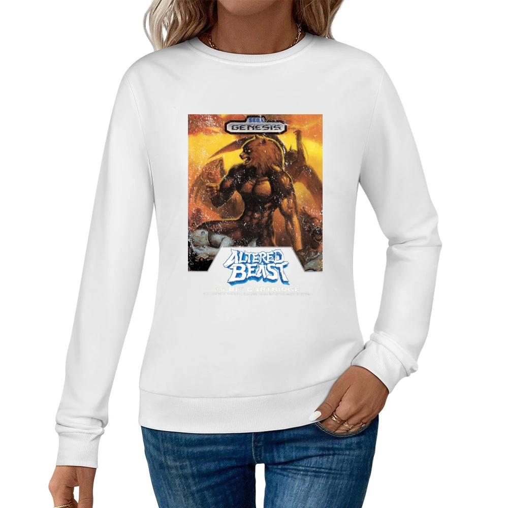 Altered Beast Sega Genesis Old School Retro Video Game Fan Distressed Women Pullover Sweatshirt