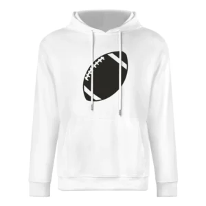 American Football Black and White Silhouette Iconic Sports European Size Men Hoodie