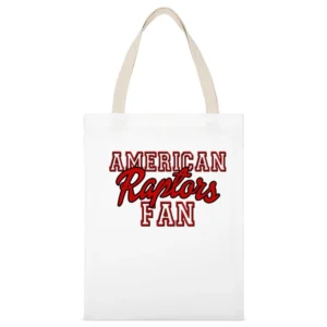 American Raptors Fun Toronto Basketball Fan National League Playoffs G White Canvas Tote Shopping Bag