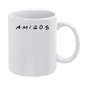 Amigos Fun Cool Spanish Friends Popular Tv Show Sitcom Graphic Tee Shi White Mug