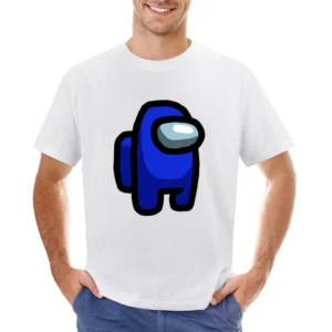Among Us Blue Character Fun Video Game Fan Asian Size Men T-Shirt