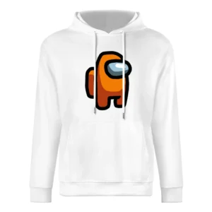 Among Us Orange Character Fun Video Game Fan European Size Men Hoodie