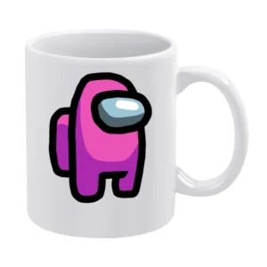 Among Us Pink Character Fun Video Game Fan White Mug
