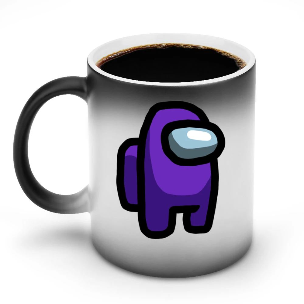 Among Us Purple Character Fun Video Game Fan Discoloration Mug