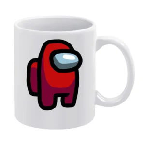 Among Us Red Character Fun Video Game Fan White Mug