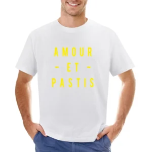 Amour Et Pastis Fun Love French Graphic Tee Shirt Asian Size Men T-Shirt