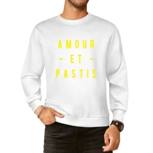 Amour Et Pastis Fun Love French Graphic Tee Shirt European Size Pullover Sweater