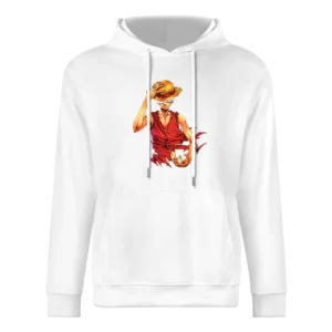 Angry serious Monkey D Luffy straw hat One Piece Pirate king European Size Men Hoodie