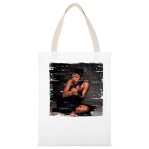 Anita Baker Rapture Album Cover Distressed Image White Canvas Tote Shopping Bag