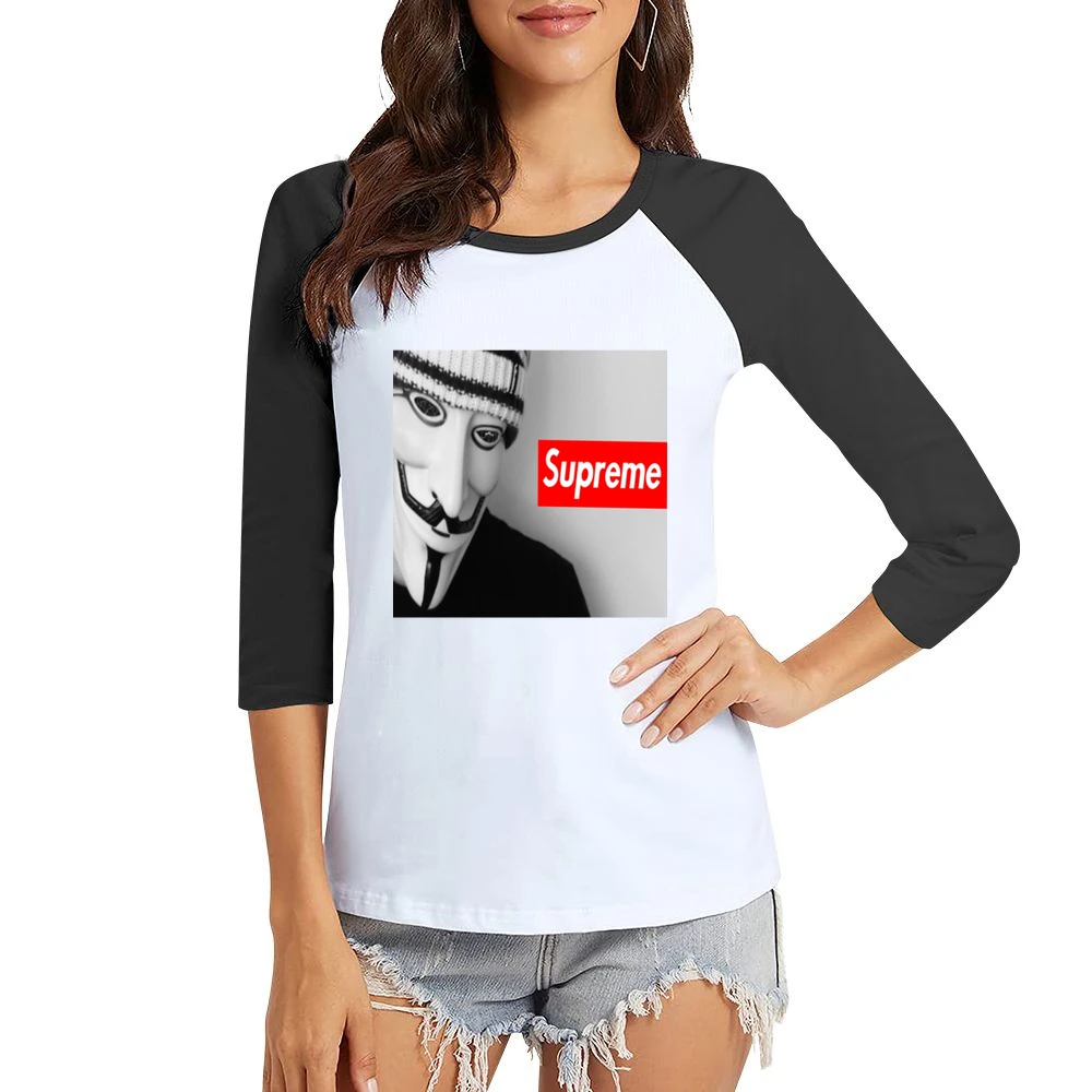 Anonymous Swag Tshirt Women Ladies 3-4 Sleeve T-Shirt