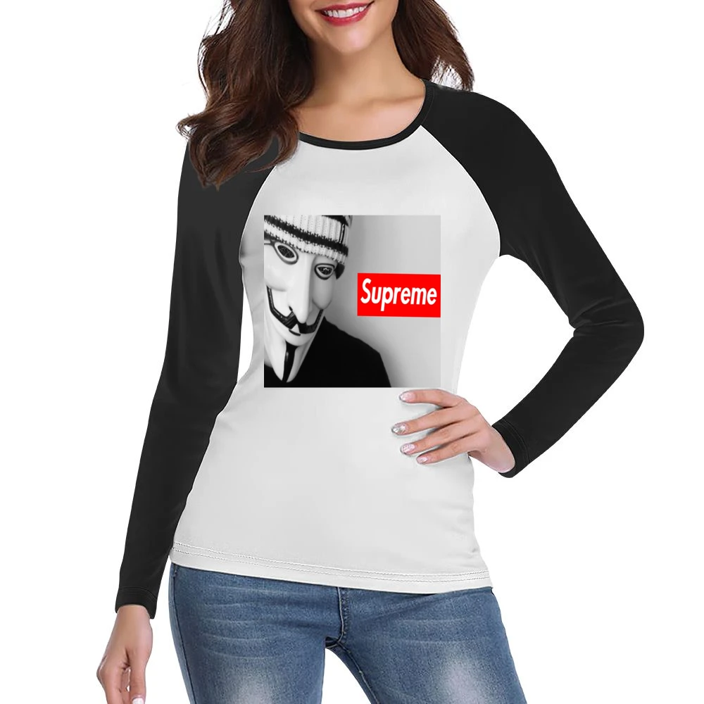 Anonymous Swag Tshirt Women Ladies Long Sleeve T-Shirt