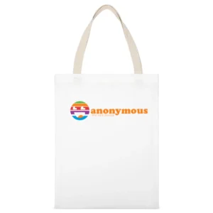 Anonymous - we are many White Canvas Tote Shopping Bag