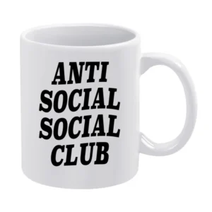 Anti Social Social Club Funny Popular Graphic Instagram Celebrity Blog White Mug