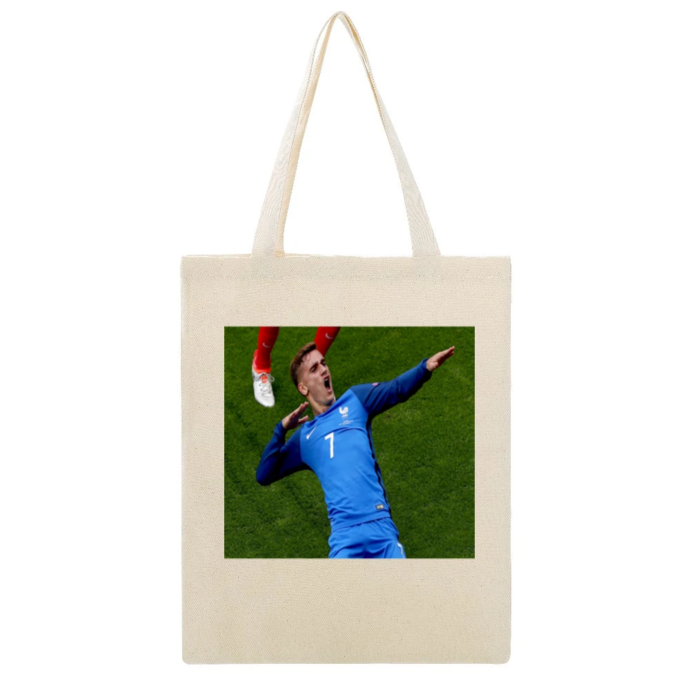 Antoine Griezmann France Tshirt (all colors and styles available) Beige Canvas Tote Shopping Bag