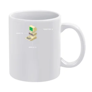 Apple 2 Computer Video Game Retro 80s White Mug